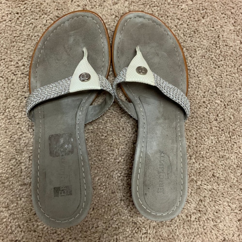 Eric Javits Silver Sandals